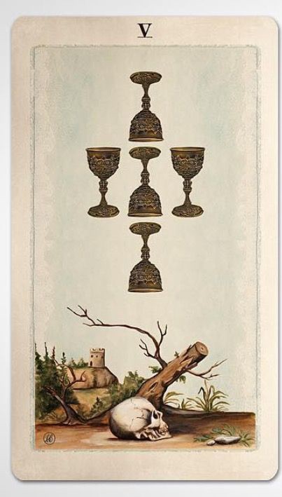 Five of Cups moodboard