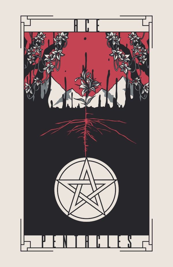 Ace of Pentacles moodboard