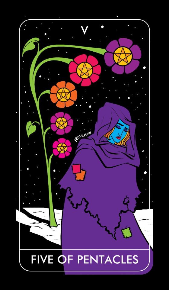 Five of Pentacles moodboard