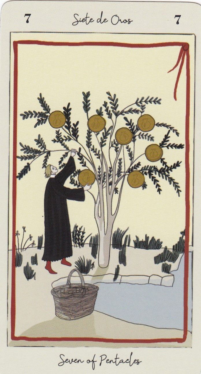 Seven of Pentacles moodboard