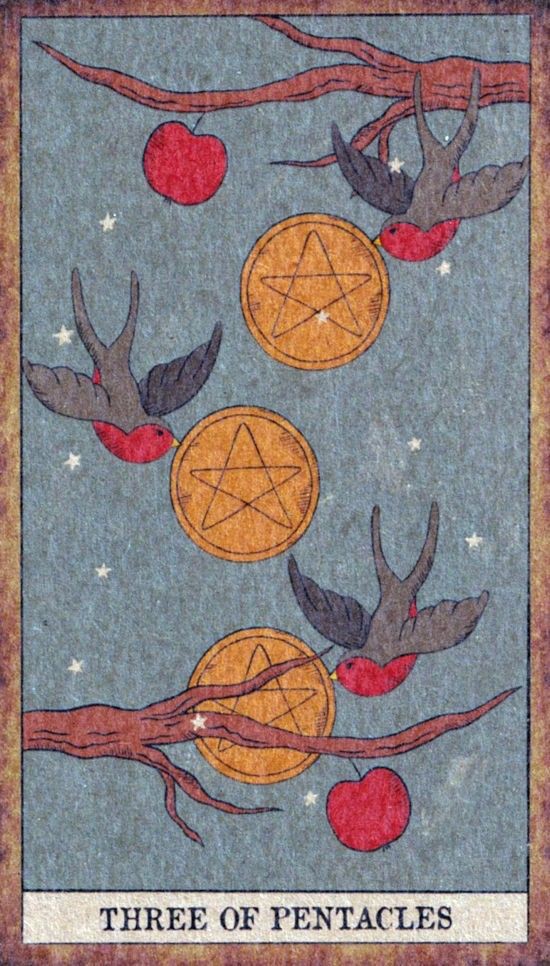 Three of Pentacles moodboard