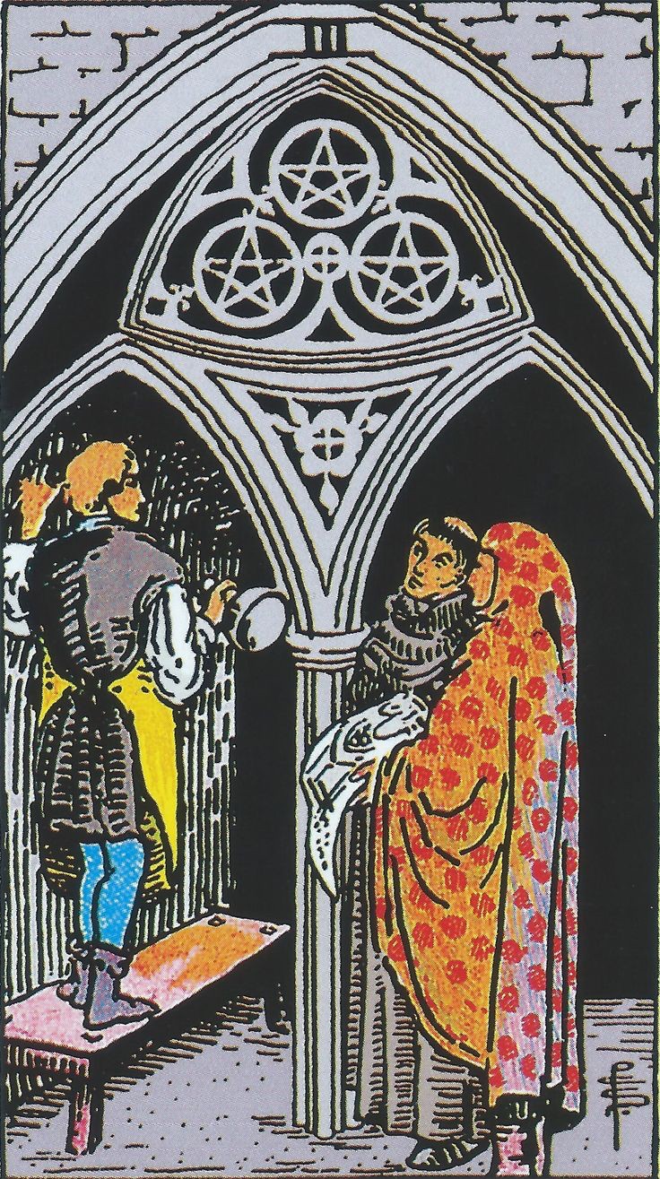 Three of Pentacles moodboard