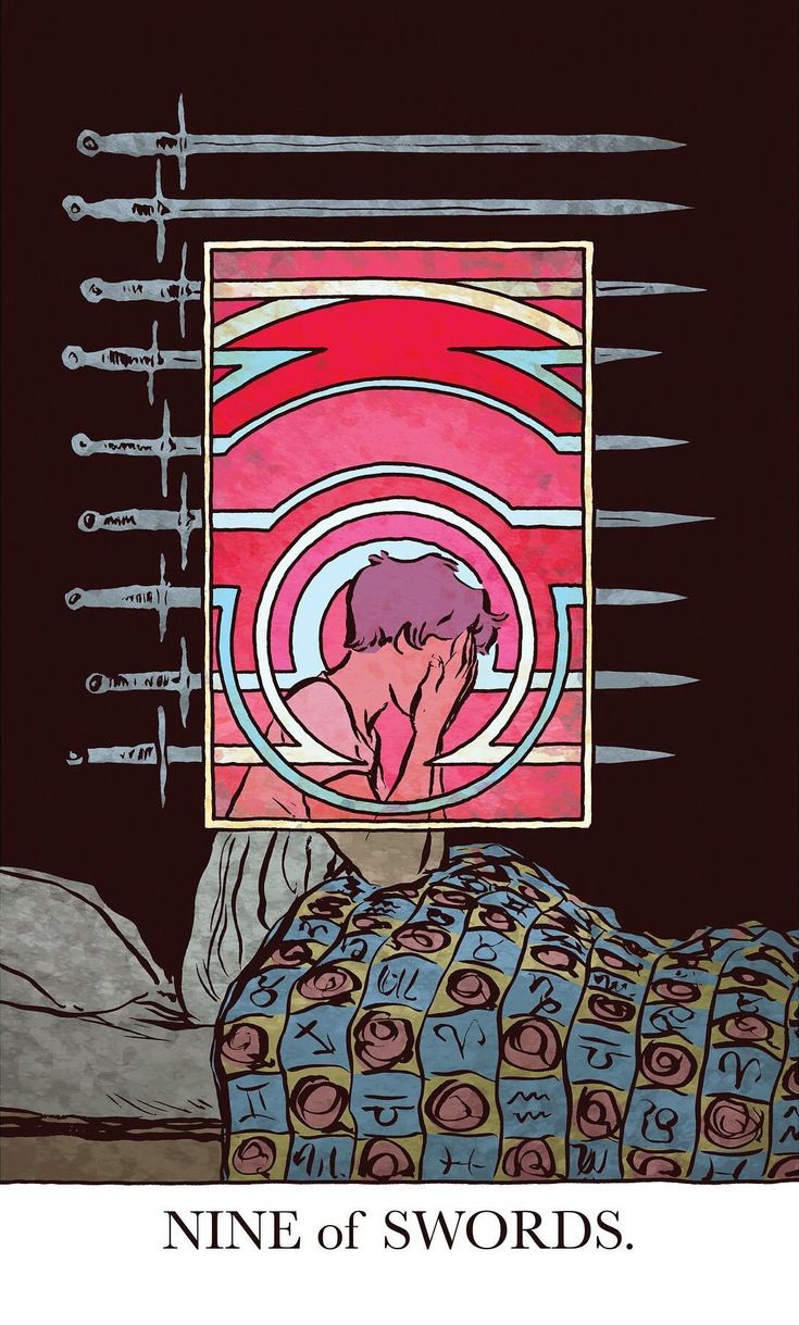 Nine of Swords moodboard