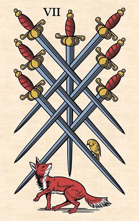 Seven of Swords moodboard