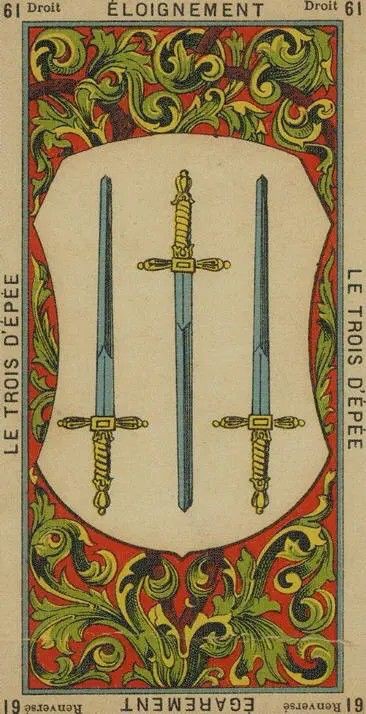 Three of Swords moodboard