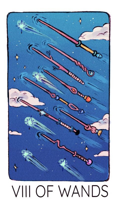 Eight of Wands moodboard