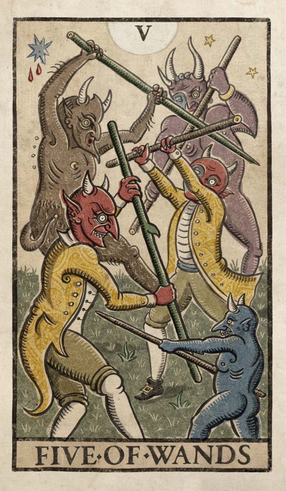 Five of Wands moodboard