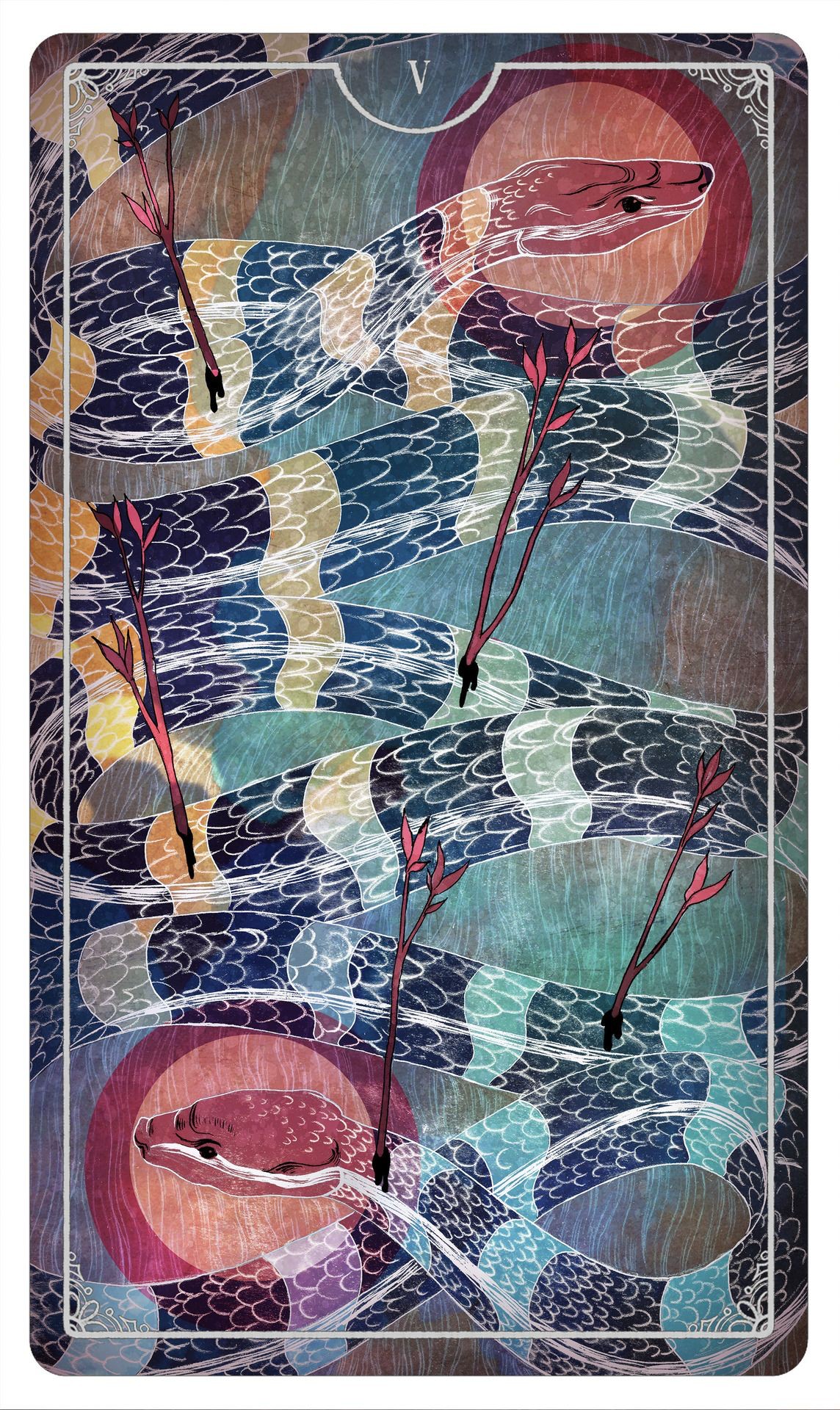 Five of Wands moodboard