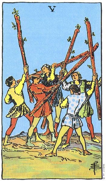 Five of Wands moodboard
