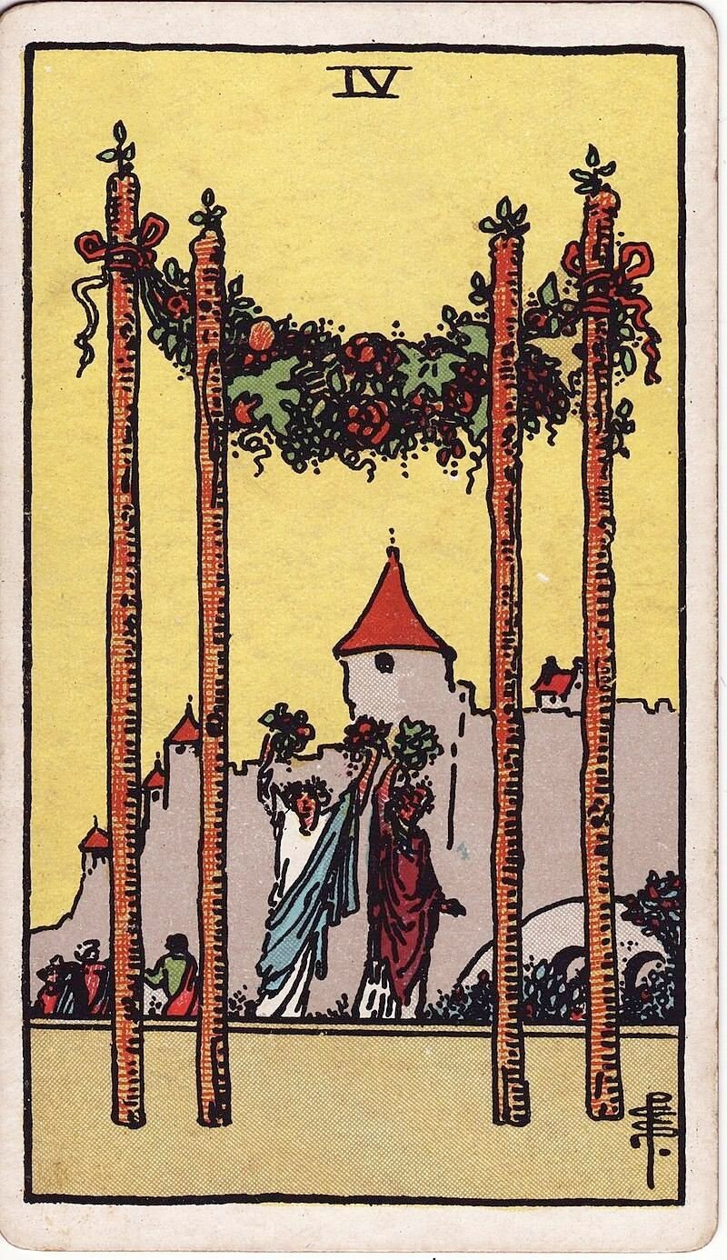 Four of Wands moodboard