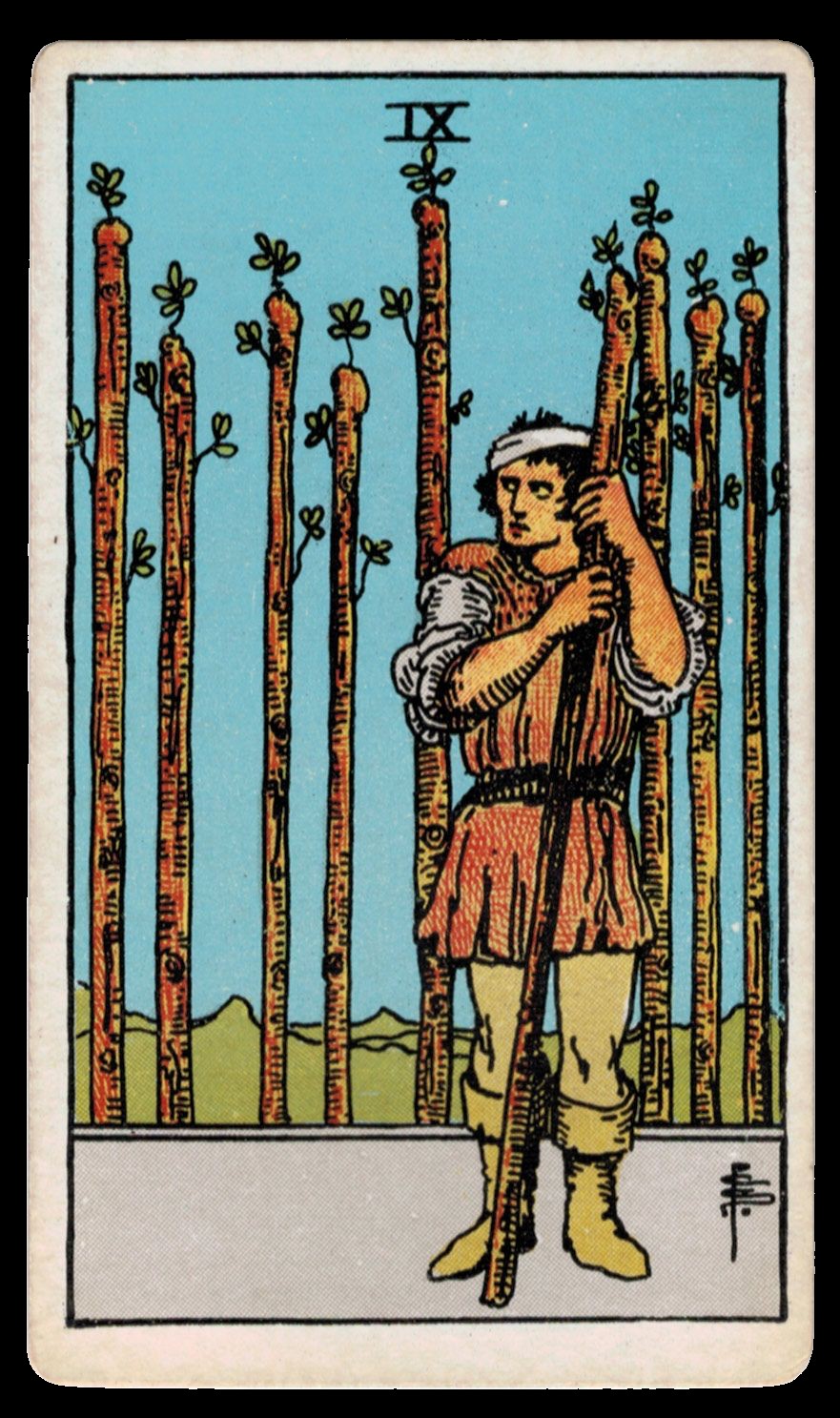 Nine of Wands moodboard