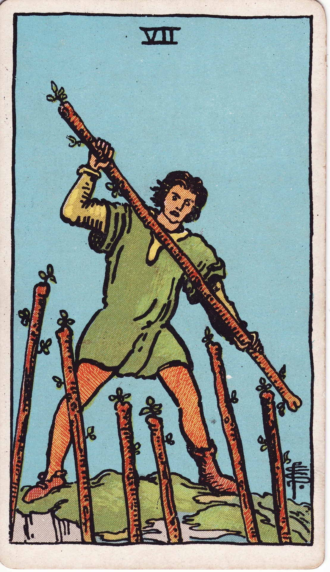 Seven of Wands moodboard