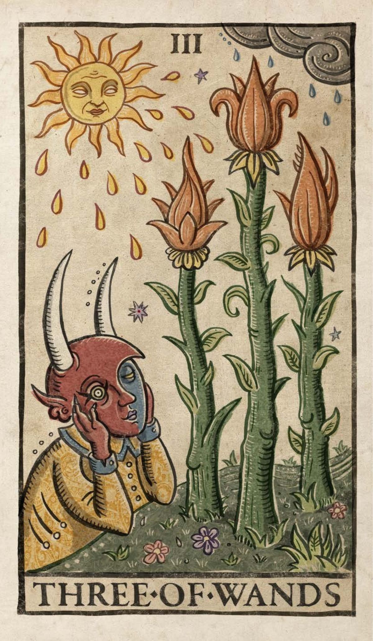 Three of Wands moodboard